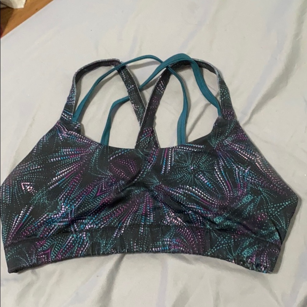 Multi colored sports bra